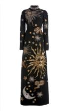 Moda Operandi Andrew Gn Embroidered Crepe Maxi Dress