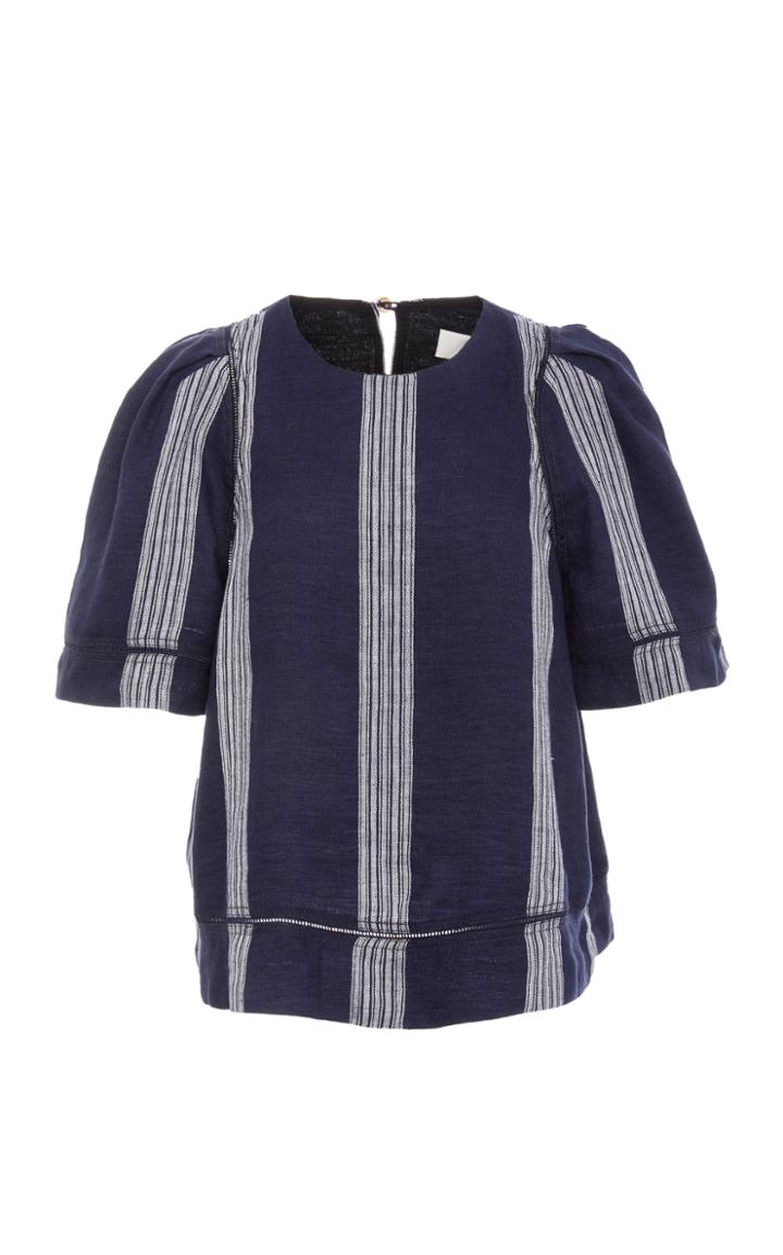 Sea Lyndee Linen Puff Slv Top