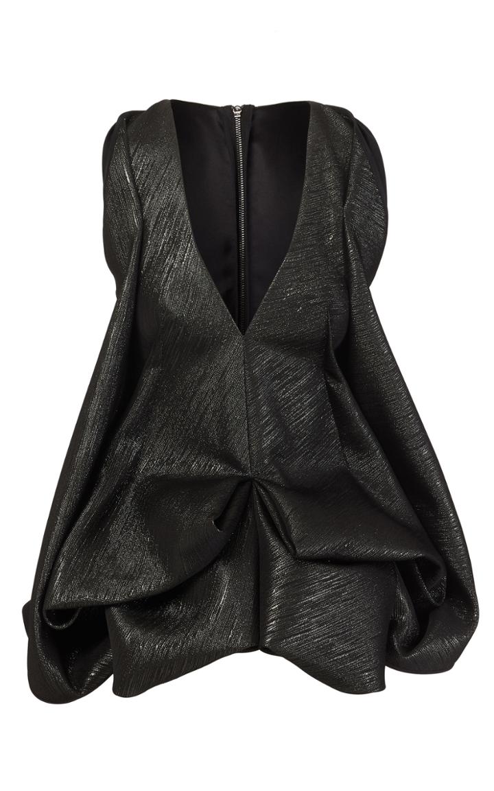 Maticevski Clade Ruffled Lam And Crepe Top