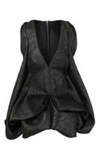 Maticevski Clade Ruffled Lam And Crepe Top