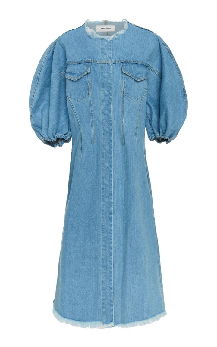 Marques Almeida Blouson-sleeve Denim Dress