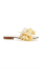Delpozo Flat Embroidered Sandal