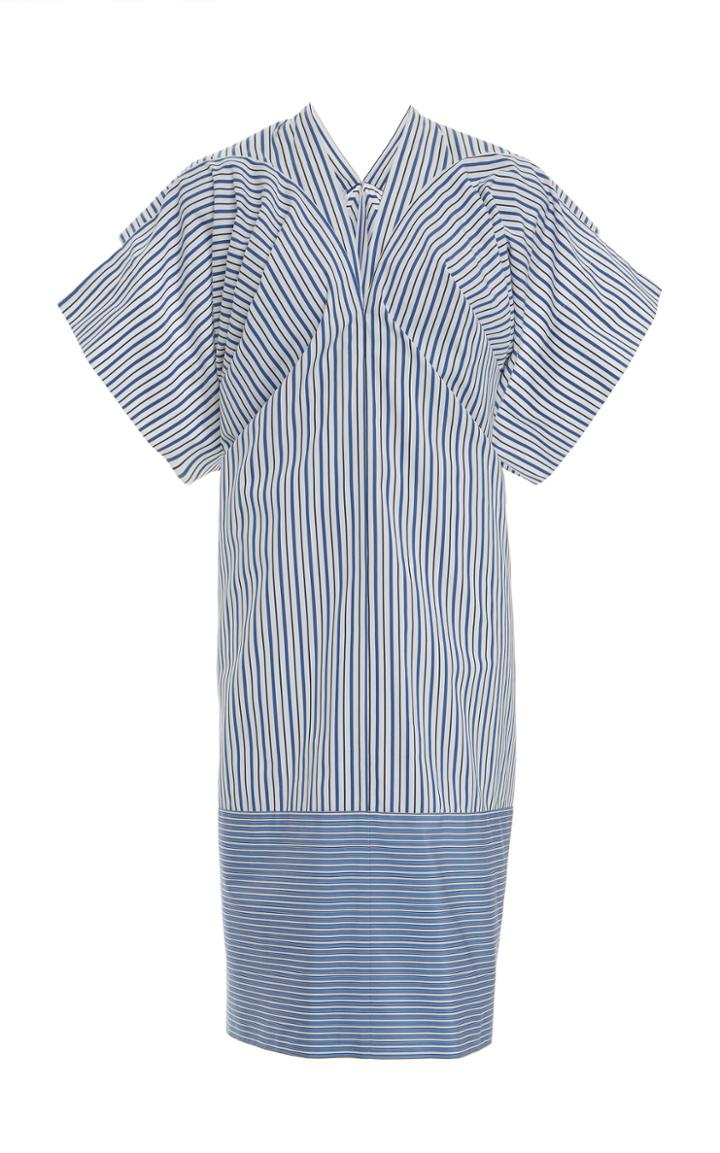 Salvatore Ferragamo Striped Poplin Dress