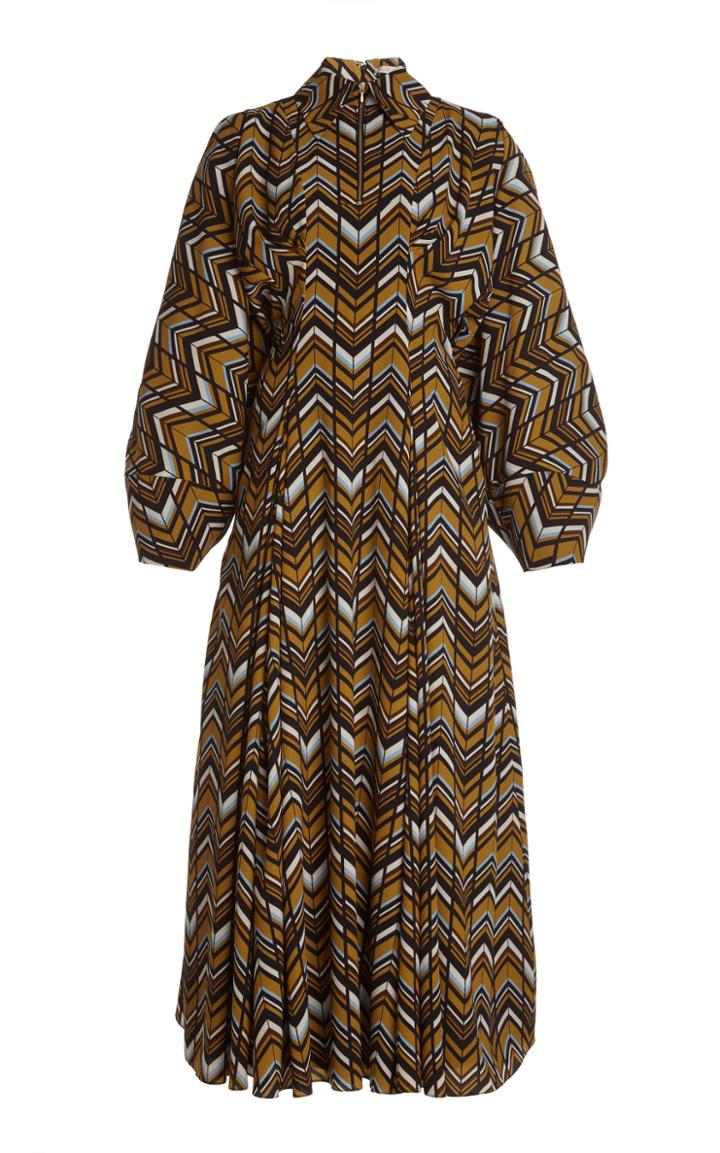 Moda Operandi Emilia Wickstead Dannie Printed Crepe Midi Dress