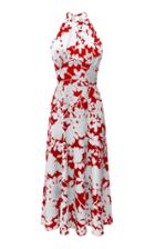 Moda Operandi Rasario Printed Satin Dress Size: 36