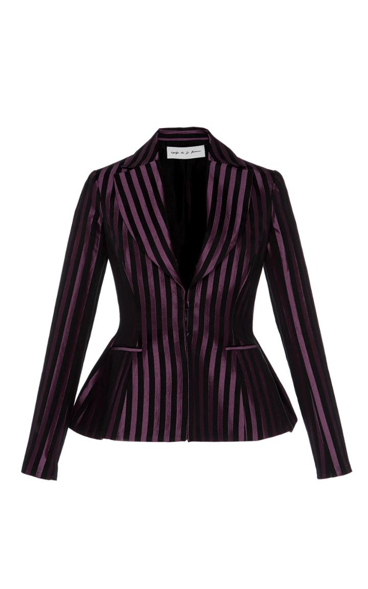 Emilio De La Morena Striped Blazer