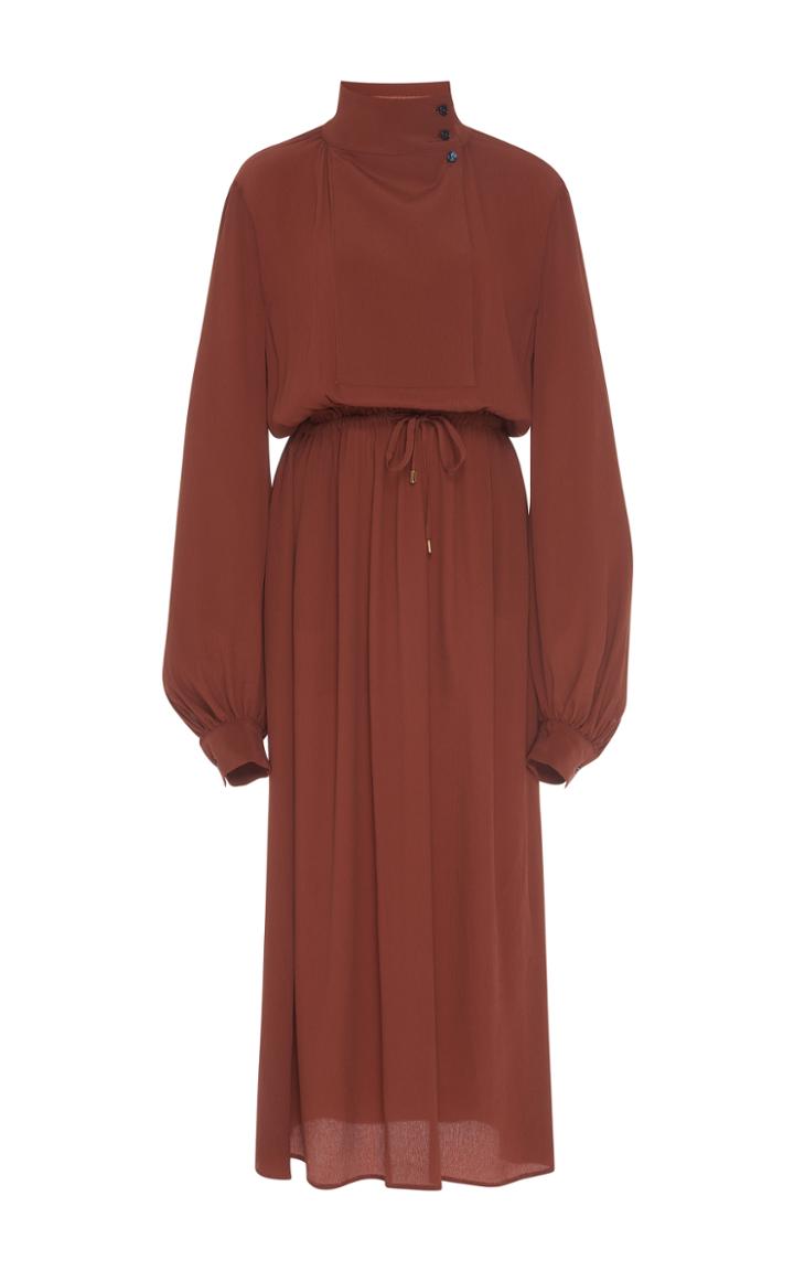 Stella Jean Wrap Neck Midi Dress