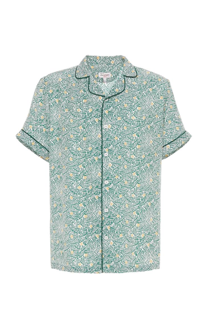 Hvn Exclusive Printed Silk Shirt Size: Xl