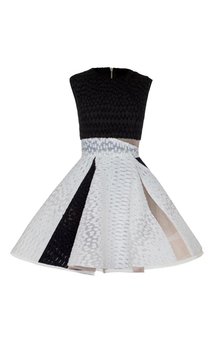 Alex Perry Griffith Contrast Crew Mini Dress