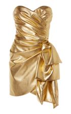 Dundas Gold Leather Dress
