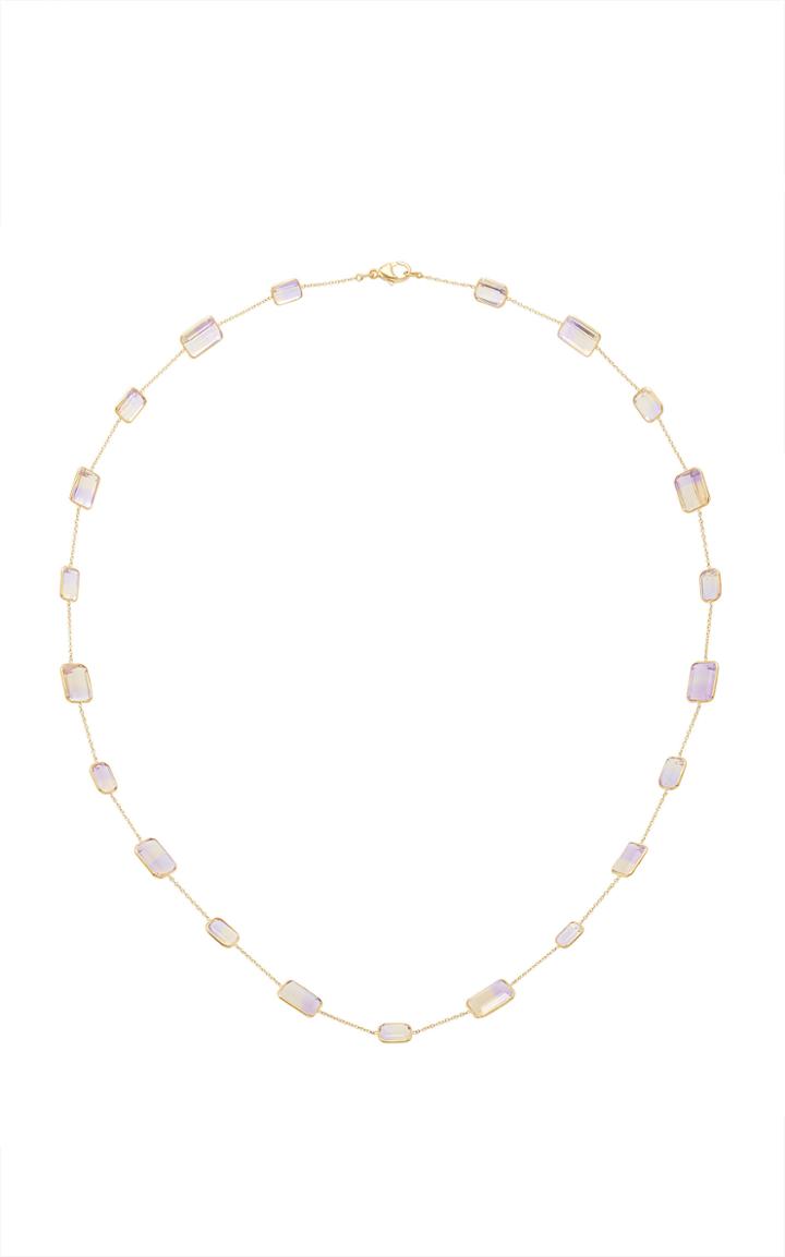 Renee Lewis Antique Amethyst And Ametrine Stone Chain Necklace