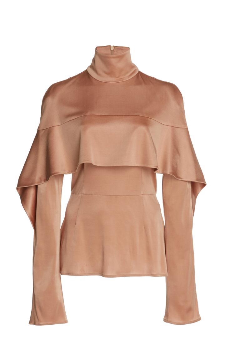 Ellery Canonize Satin Ruffle-front Top
