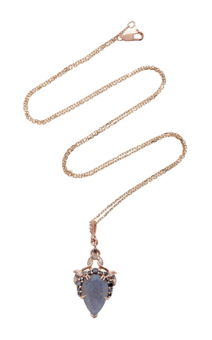 Anna Sheffield Celestine Pear Necklace