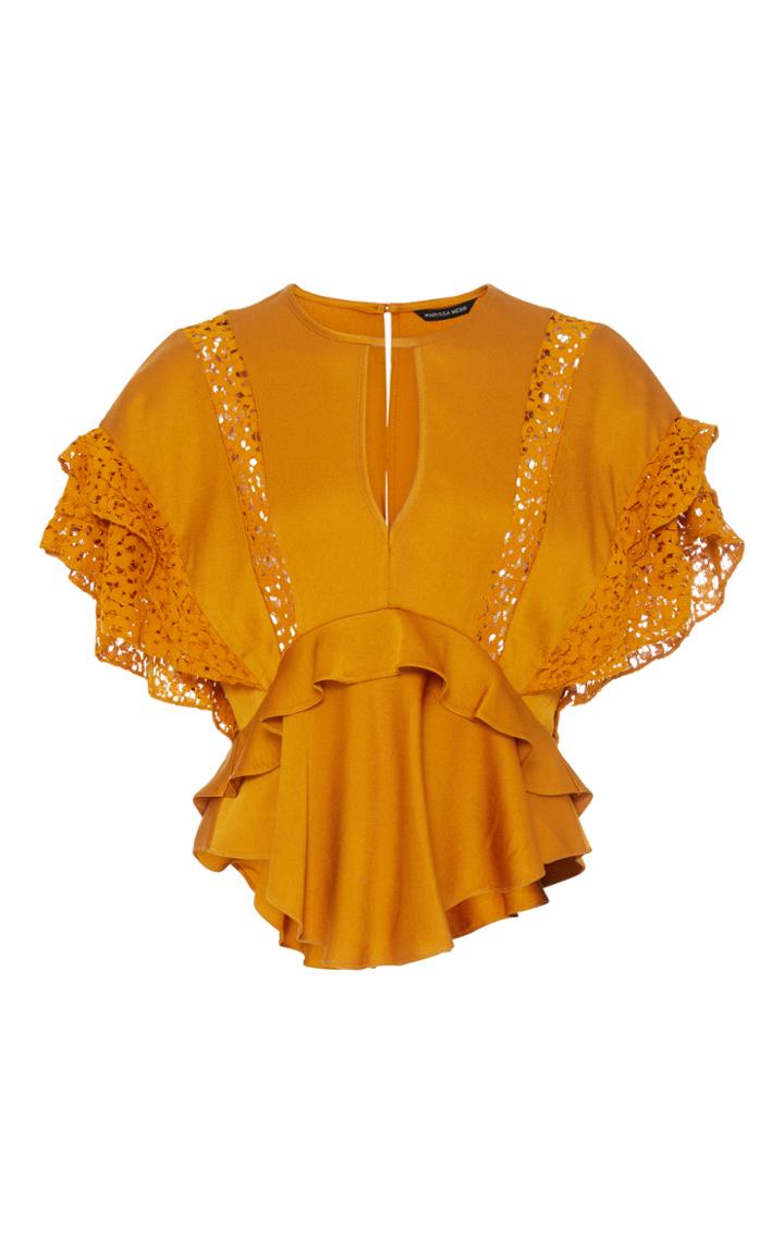 Marissa Webb Jayla Crepe & Lace Blouse