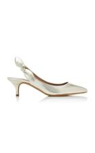 Tabitha Simmons Millie Metallic Leather Slingback Sandals