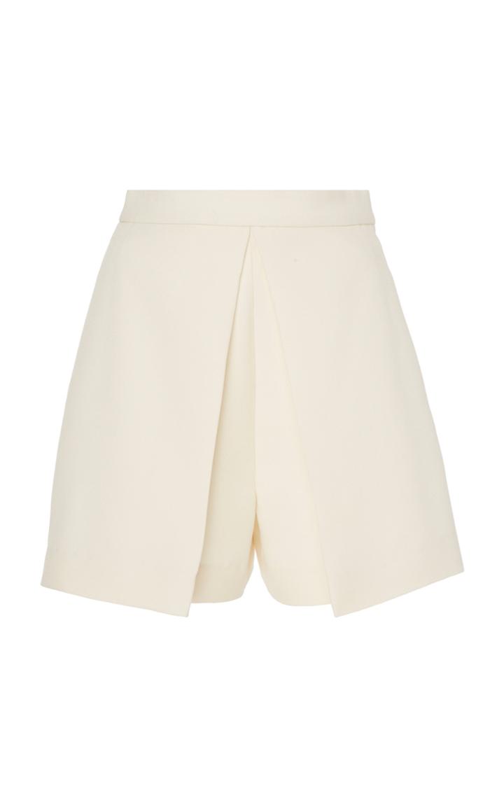 Rosetta Getty Pleated Wool-blend Shorts
