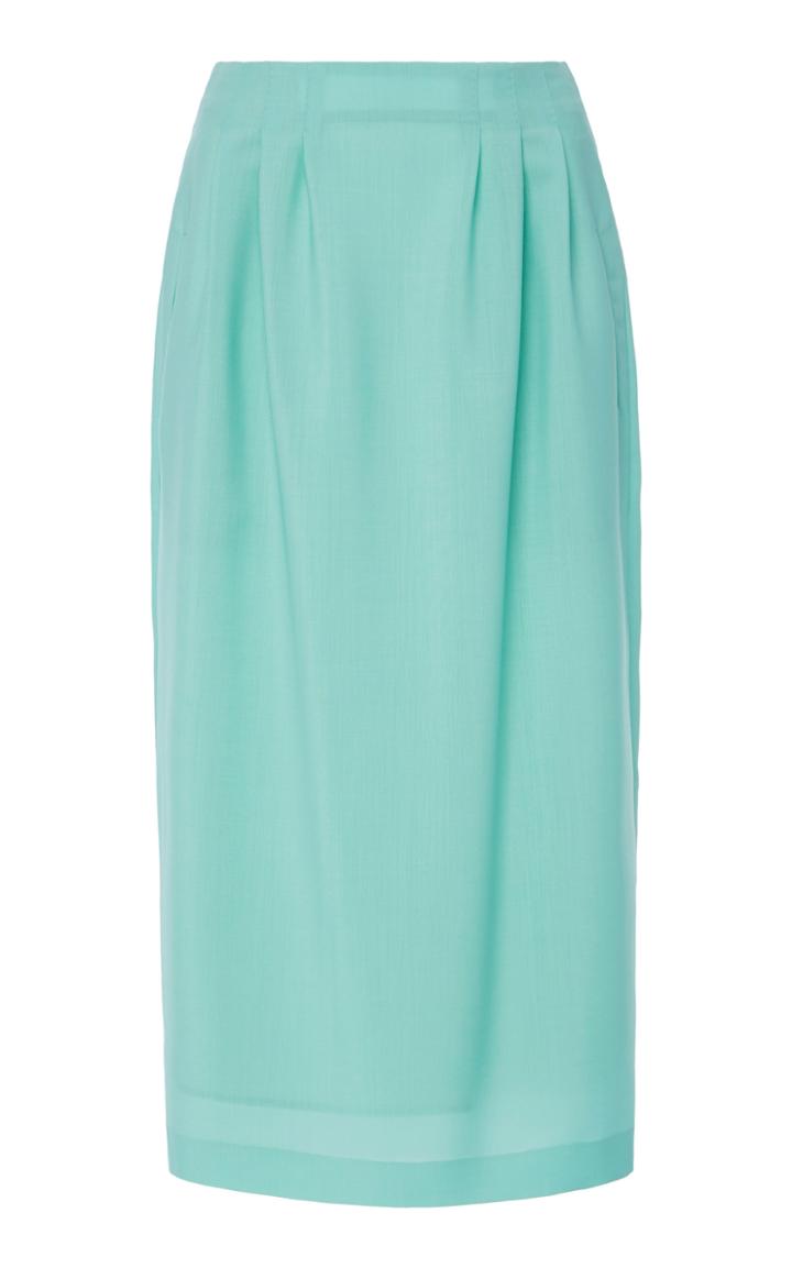 Moda Operandi Agnona Wool-mohair Pleated Pencil Skirt Size: 36