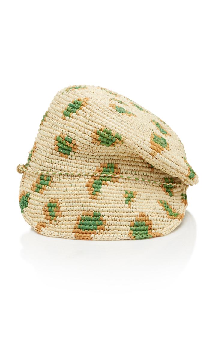 Sensi Studio Exclusive Leopard-print Straw Cap