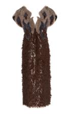 Mary Katrantzou Sequined Feather-effect Dress