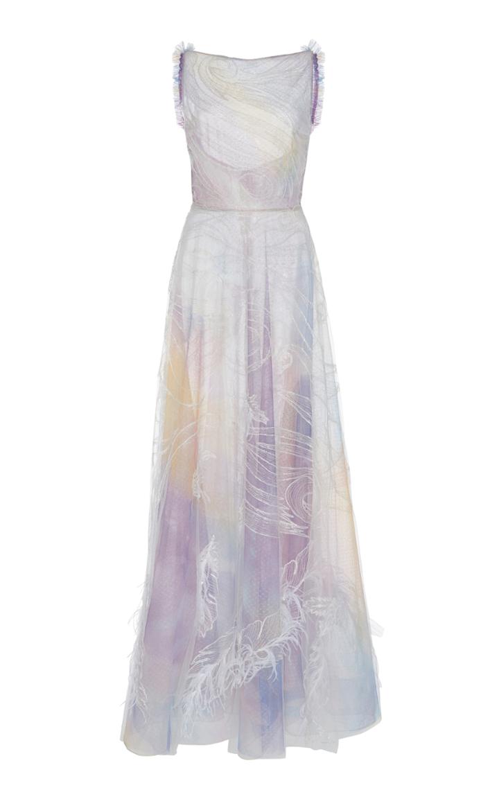 Sandra Mansour Ocean D'etoiles Embellished Maxi Dress