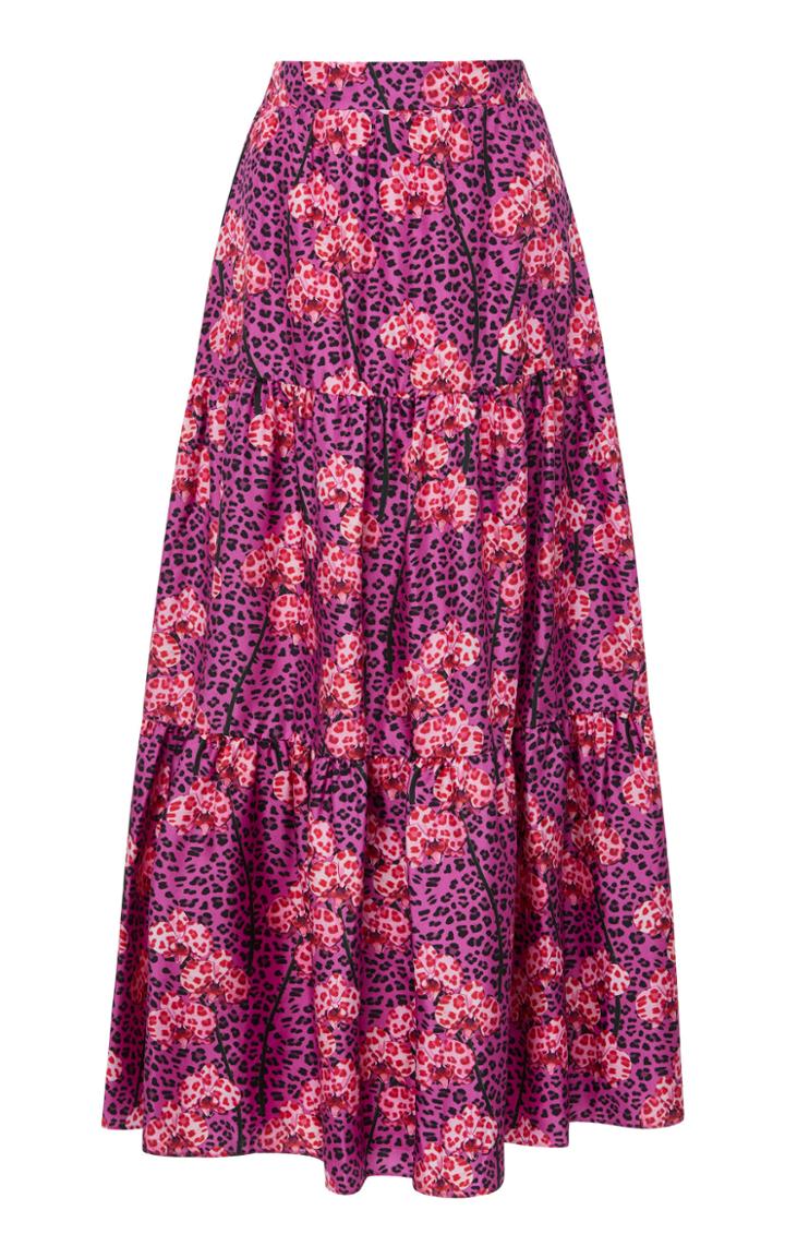 Borgo De Nor Printed-silk Maxi Skirt