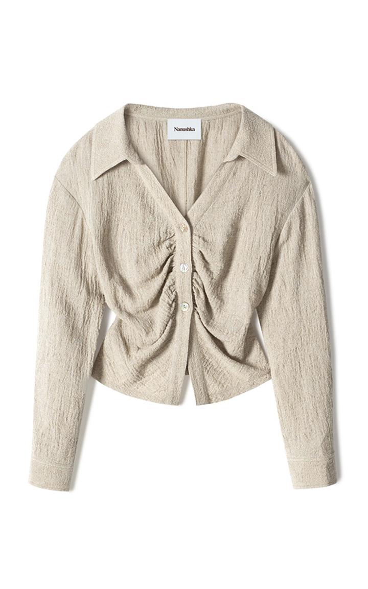 Moda Operandi Nanushka Maeko Linen-cotton Shirt