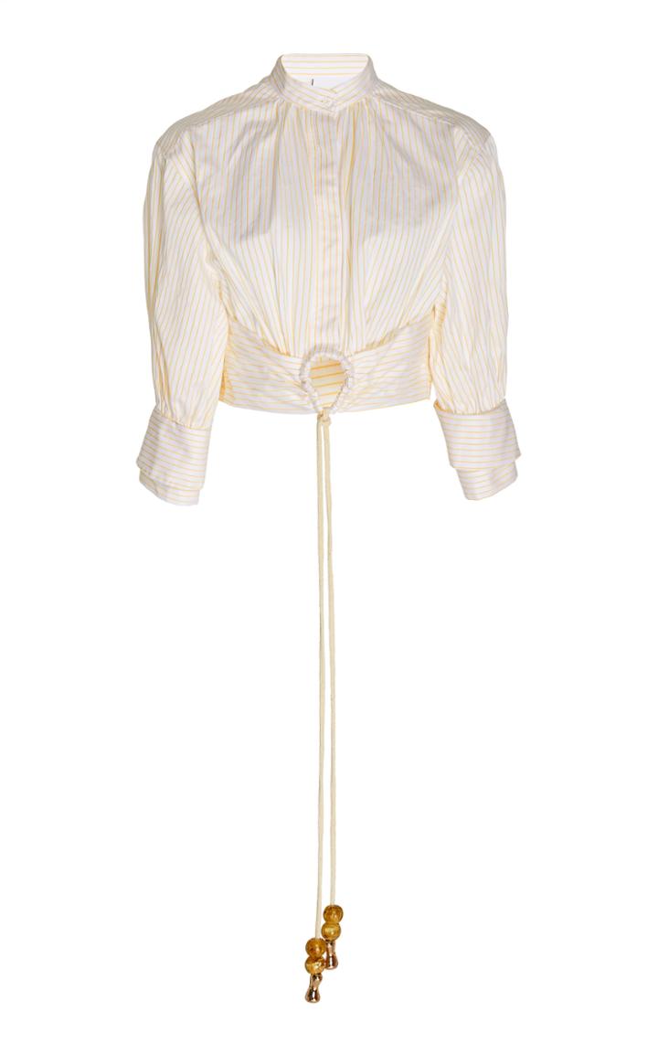 Acler Lipton Cotton Keyhole Shirt