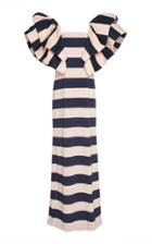 Leal Daccarett Lupita Stripe Crepe Dress