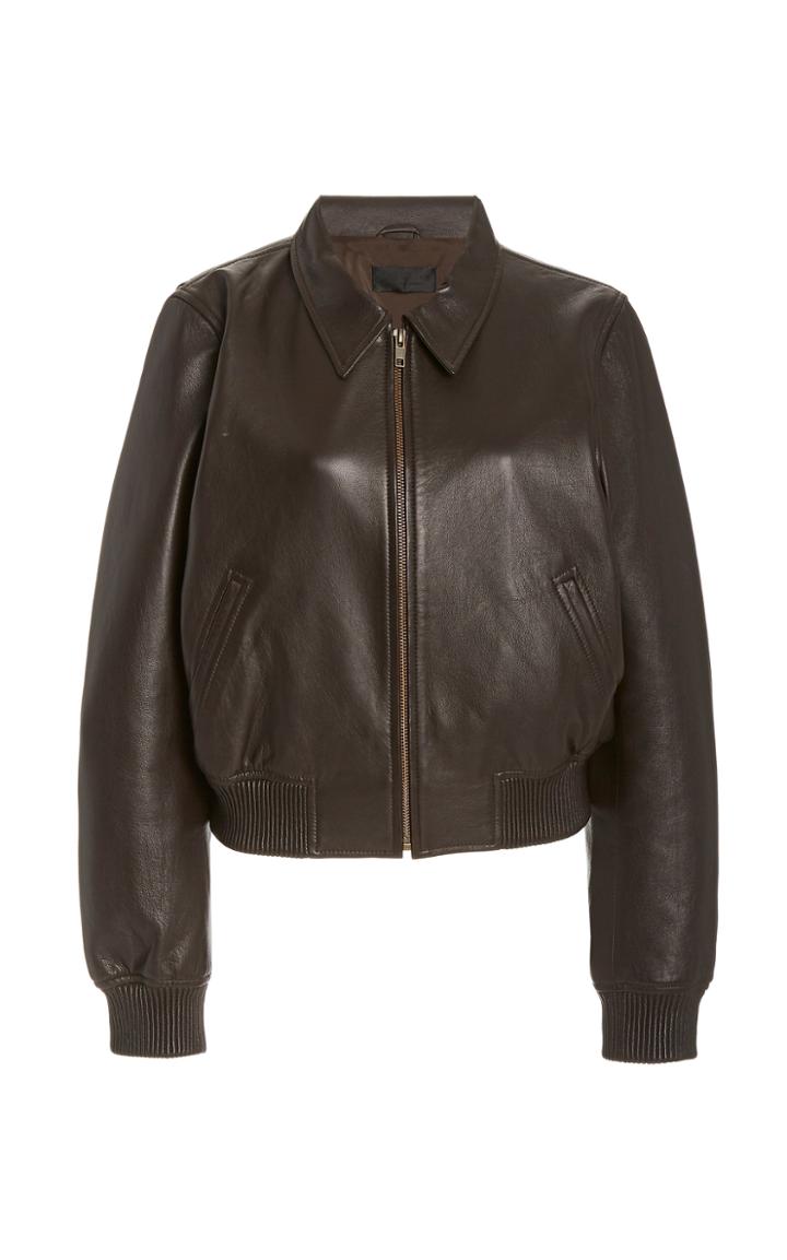 Moda Operandi Nili Lotan Julien Leather Bomber Jacket