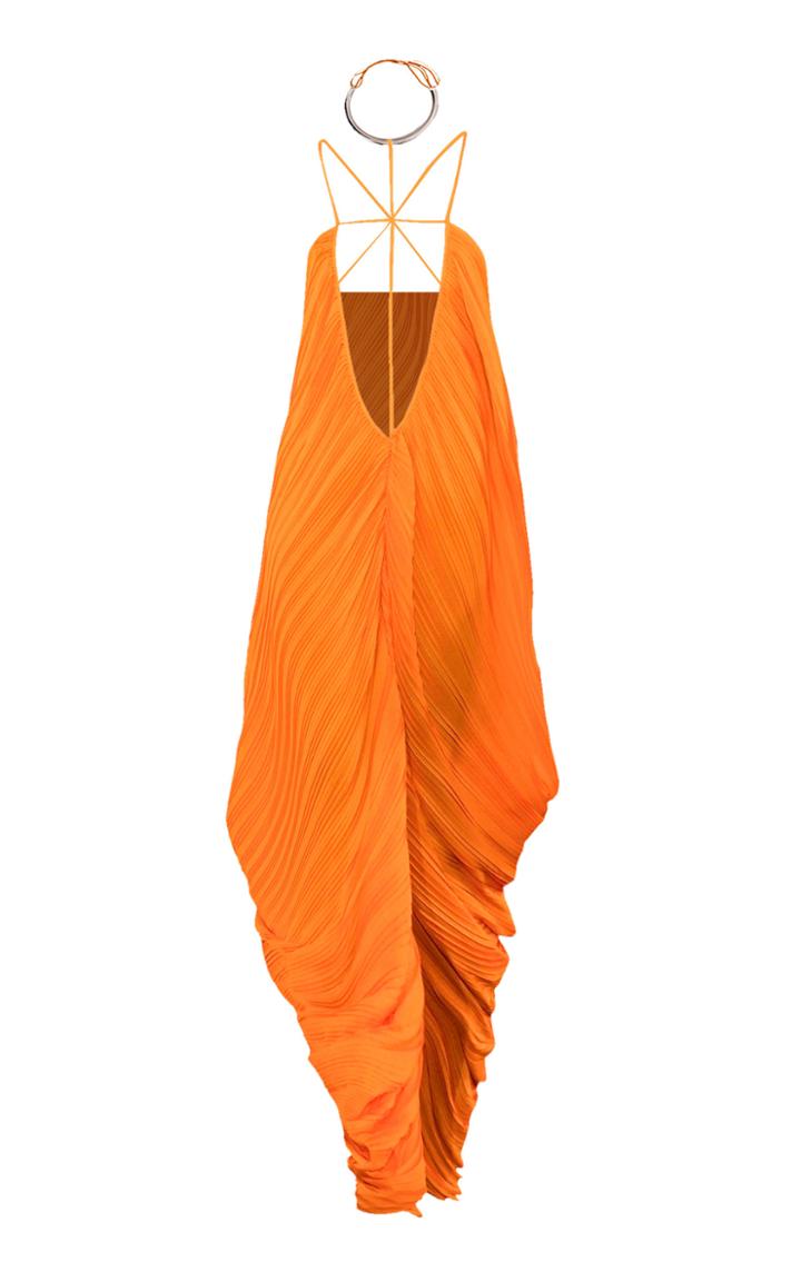 Moda Operandi Balmain Draped Pliss Harem Jumpsuit Size: 36