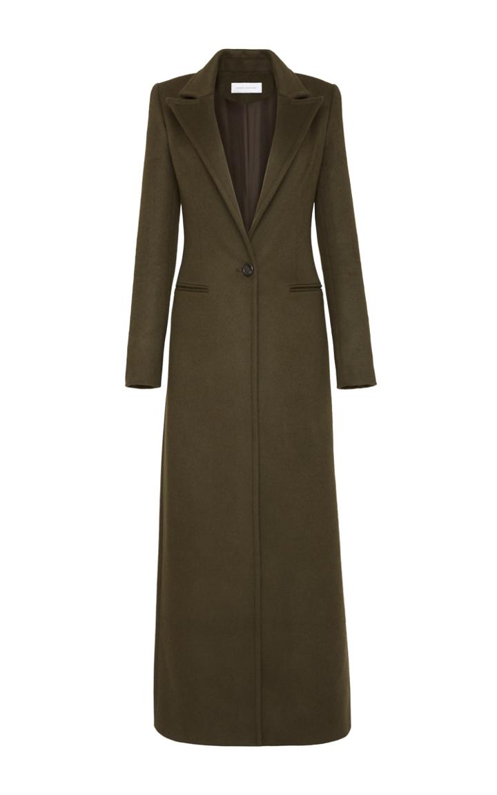 Marina Moscone Long Angora Cashmere Coat