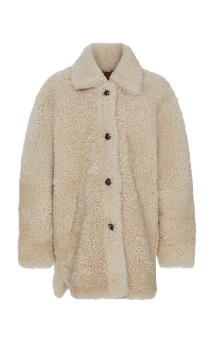 Isabel Marant Starvey Oversized Shearling Coat