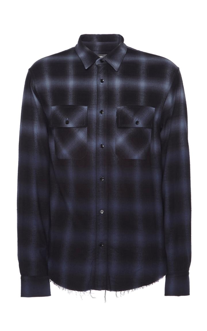 Amiri Ombre Plaid Cotton Shirt