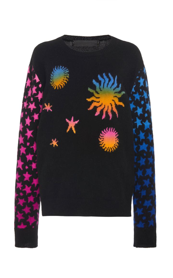 Moda Operandi The Elder Statesman Paint Starry Night Cashmere Sweater Size: Xxs
