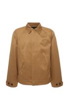 Prada Logo-appliqud Cotton-twill Jacket
