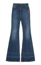 Dolce & Gabbana Embroidered High-rise Flared Jeans