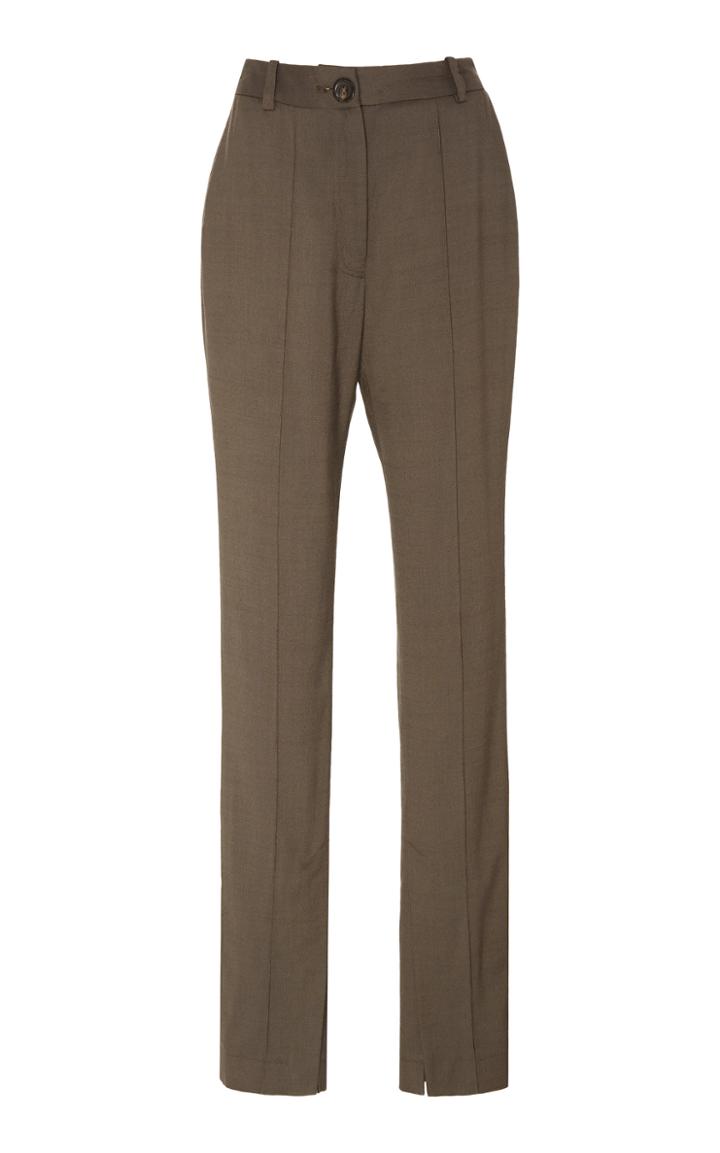 Peter Do Ankle-slit Twill Slim-leg Pants