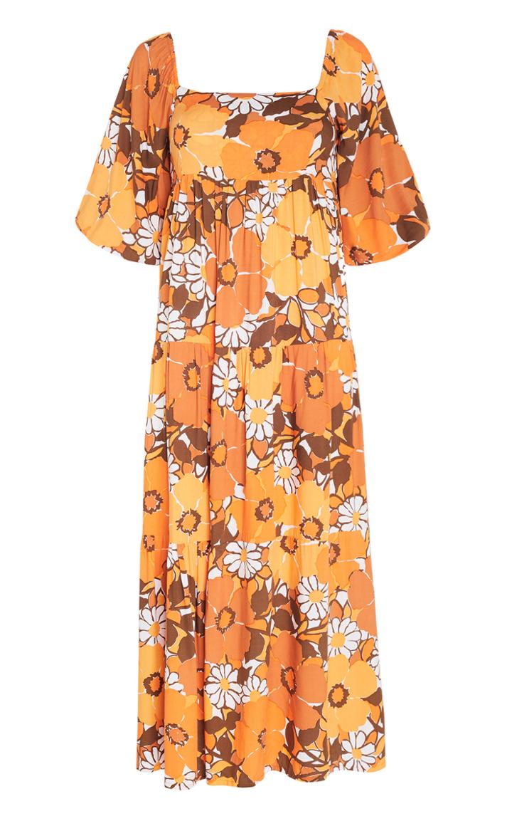 Moda Operandi Faithfull The Brand Kiona Puff-sleeve Tiered Midi Dress