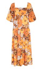 Moda Operandi Faithfull The Brand Kiona Puff-sleeve Tiered Midi Dress