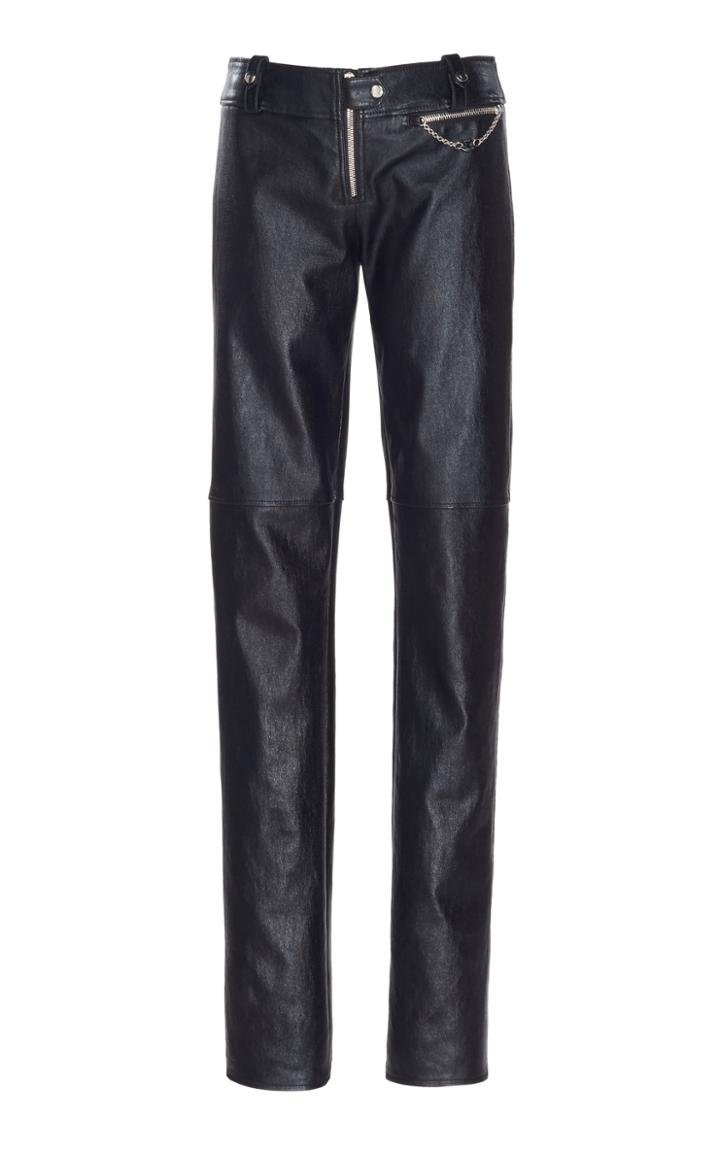Paco Rabanne High-rise Leather Skinny Trousers