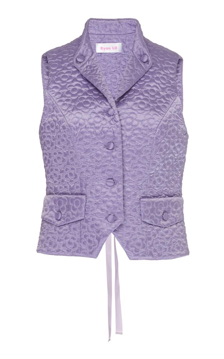Ryan Lo Victorian Quilted Satin Waist Coat