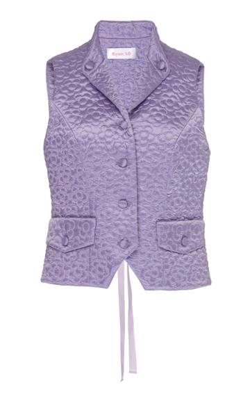 Ryan Lo Victorian Quilted Satin Waist Coat