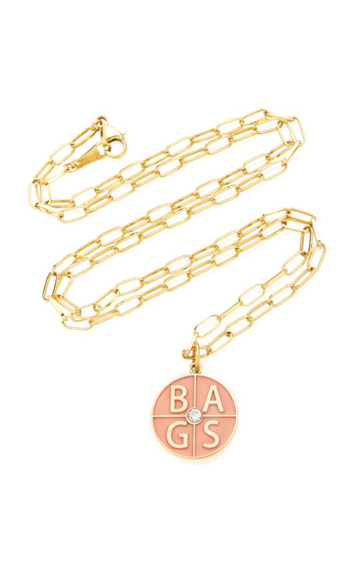 Moda Operandi Andrea Fohrman 18k Yellow Gold Custom Four Letter Initials Pendant