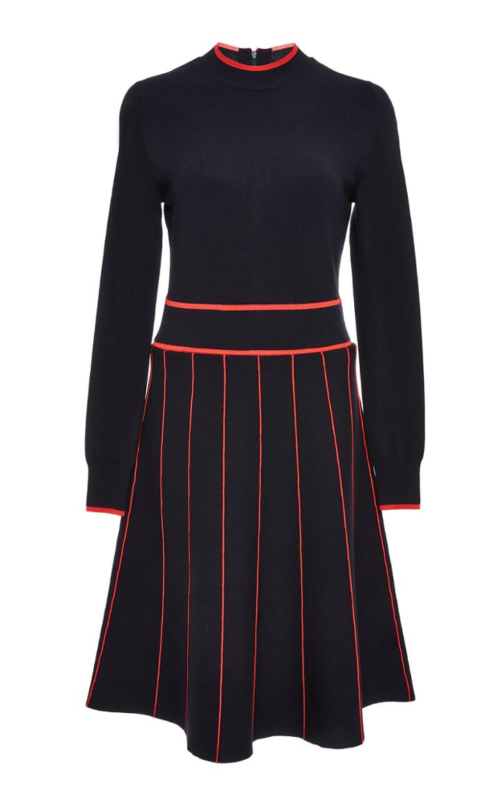Lela Rose Long Sleeve Knit Dress