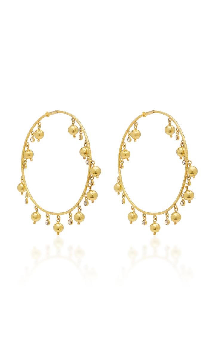 Ofira Diamond Jingle Hoop Earrings