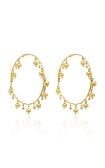 Ofira Diamond Jingle Hoop Earrings