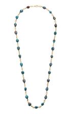 Sylva & Cie Kingman Turquoise 18k Yellow Gold Necklace