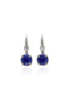 Nam Cho 18k White Gold Rhodium-plated Sapphire And Diamond Earrings
