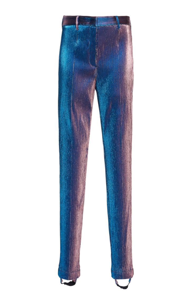 Roberto Cavalli Stirrup High-rise Metallic Skinny Pants