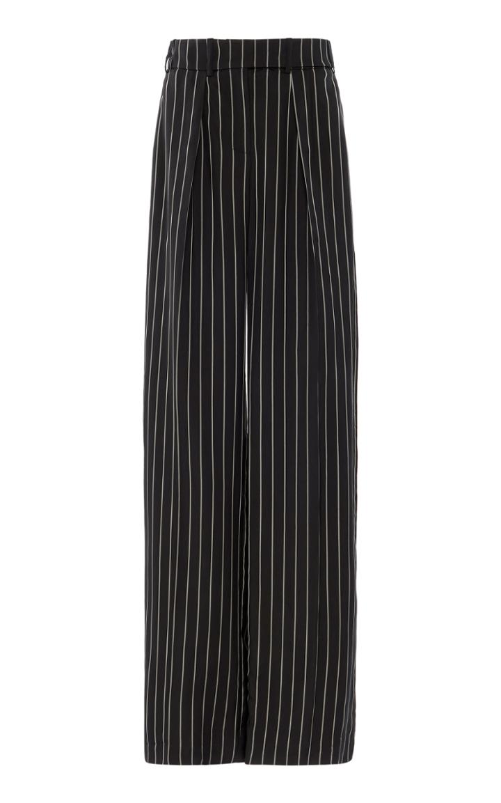 Alexandre Vauthier Pinstriped Twill Wide-leg Pants